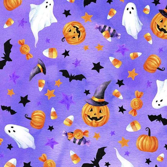 Purple w Ghosts Pumpkins Candy
