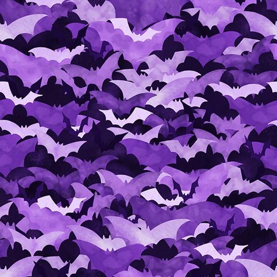 Purple Bats on Black