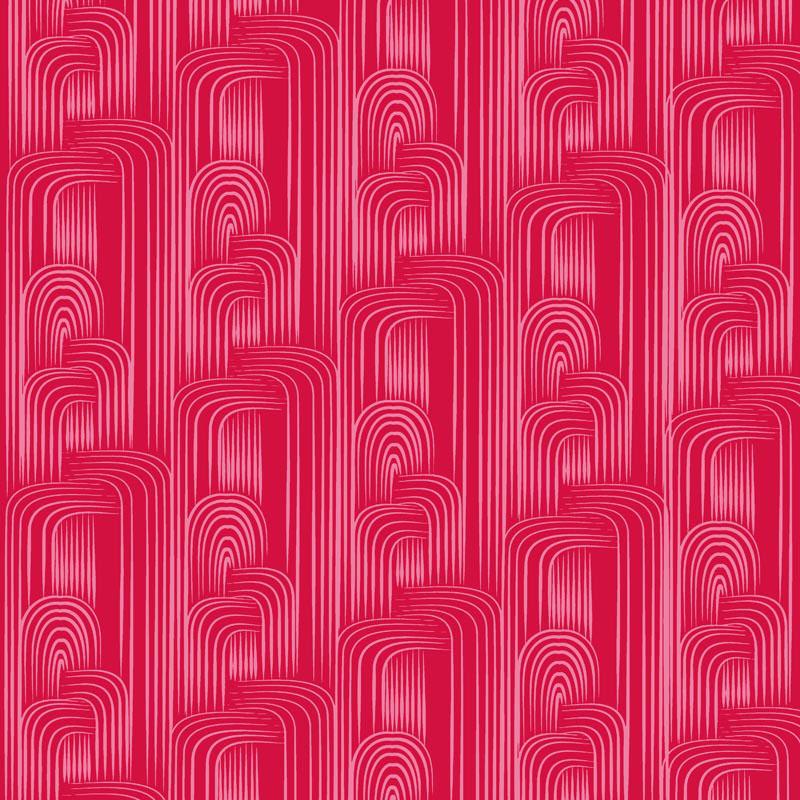 Red w Pink Interlocking Arches