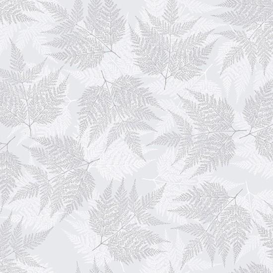 Gray w Silver & White Fronds
