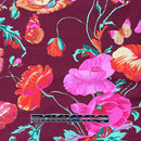 Kaffe Maroon w Pink/Orng Poppy