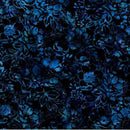 Black w Blue Purple Green Flowers