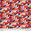 Orange Circle Waves on White