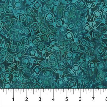 Teal w Flowers in Light Teal