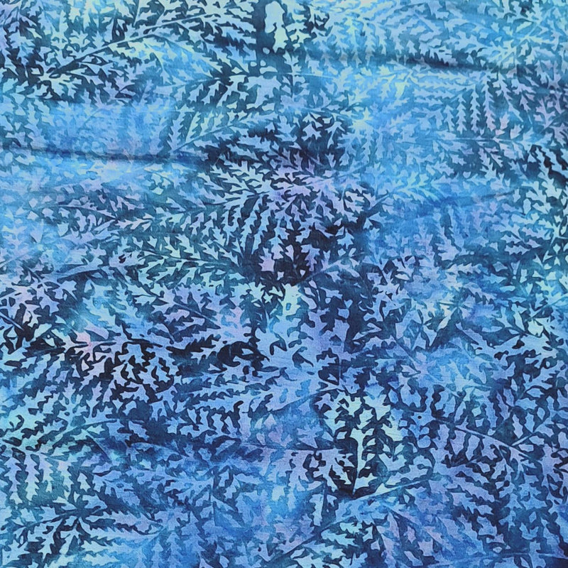 Blue, teal & purple fern leaves