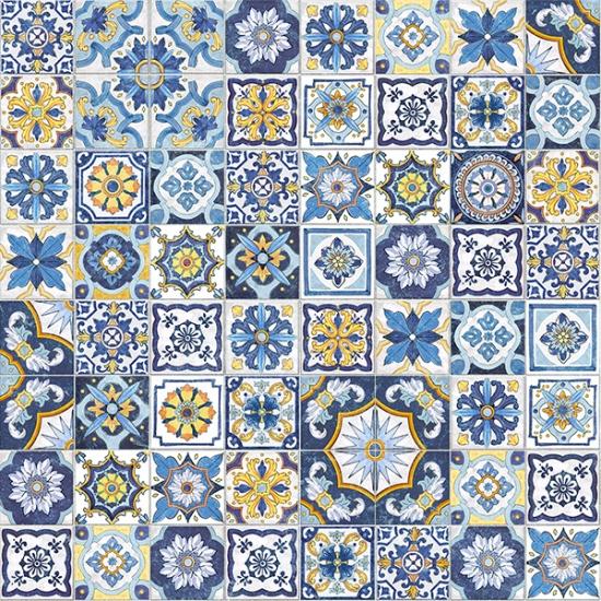 French Blue tiles on white