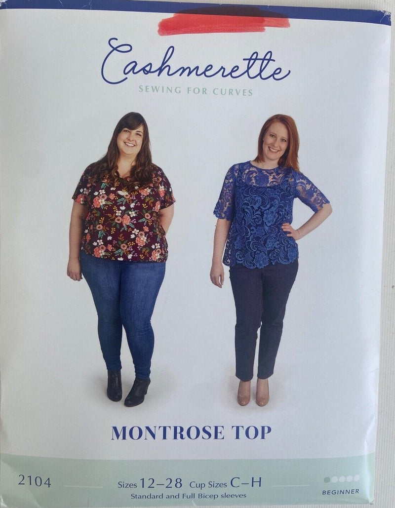 Montros Top Cashmerette Sewing for Curves Sizes 12-32, Cup C-H