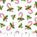 White w Candy Canes & Holly Bows