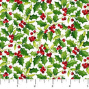 Holly & Berries on White