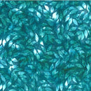Green Blue Teal w Leaves Clustered