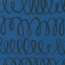 Canvas Blue w Cursive e's & L's in Black