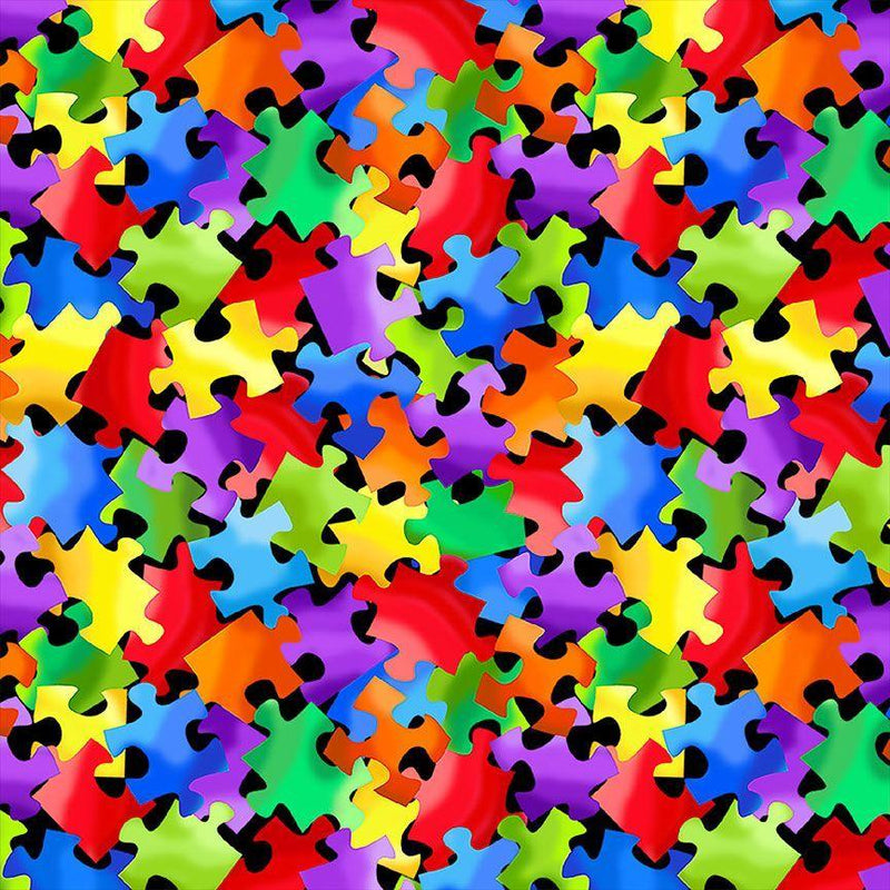 Multi Colored Puzzle Pieces