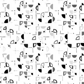 Black & Gray on White Cubes of Drunkards Path Shape