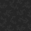 Black on Black Leaf Sprigs Tonal