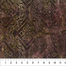 Brown w hints of Purple & Green Block Print