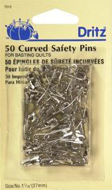 Curved Safety Pins Sz1 50ct Nkl 7215 Dritz