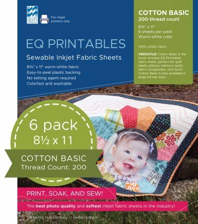 EQ Printables Cotton Inkjet Fabric Sheets