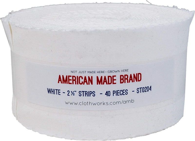 American Made Solid White Strip Roll