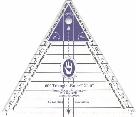 60 degree triangle ruler 2-6"