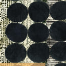 Black Circles w Sashiko Edges on Tan & White Graffiti