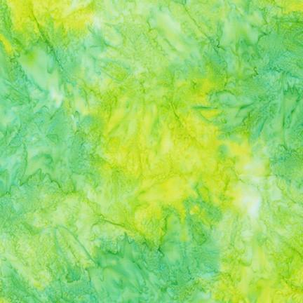 Batik Yellow & green mottled