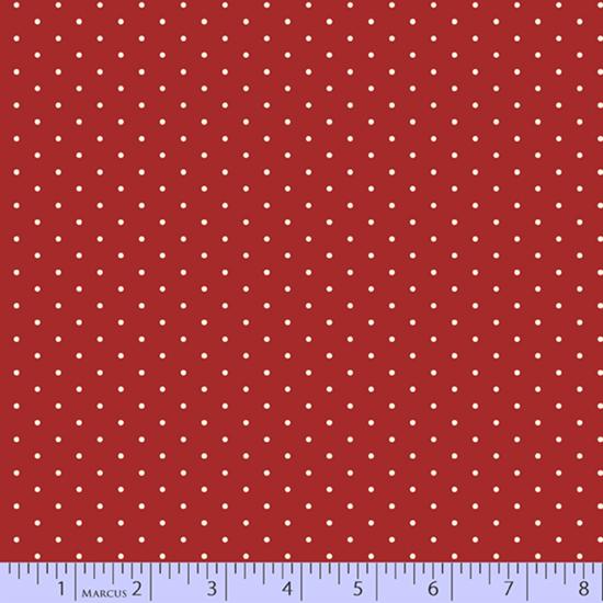 Red with Cream Pin Dots