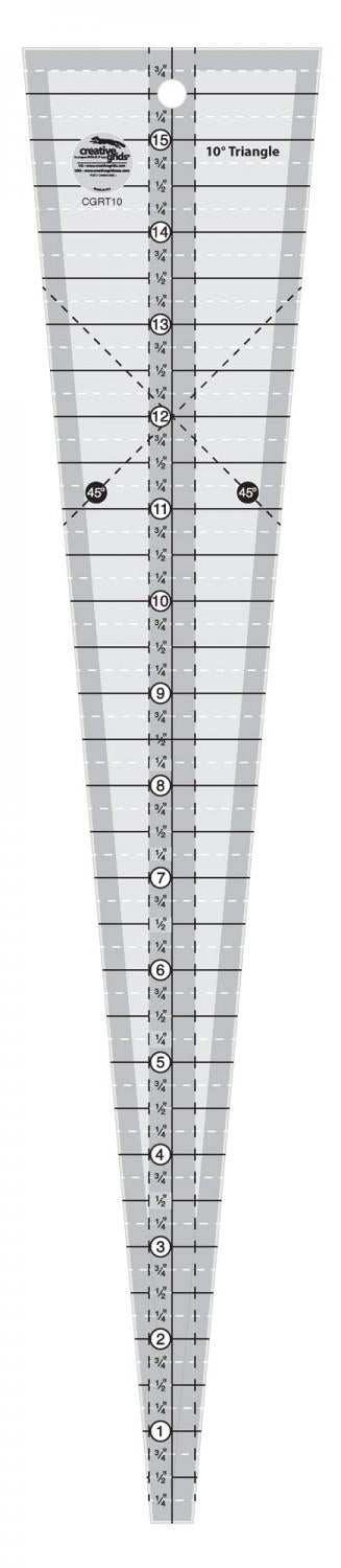 Creative Grids 10 Degree Ruler Triangle Ruler