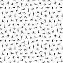 Mini Black Yoga Poses on White