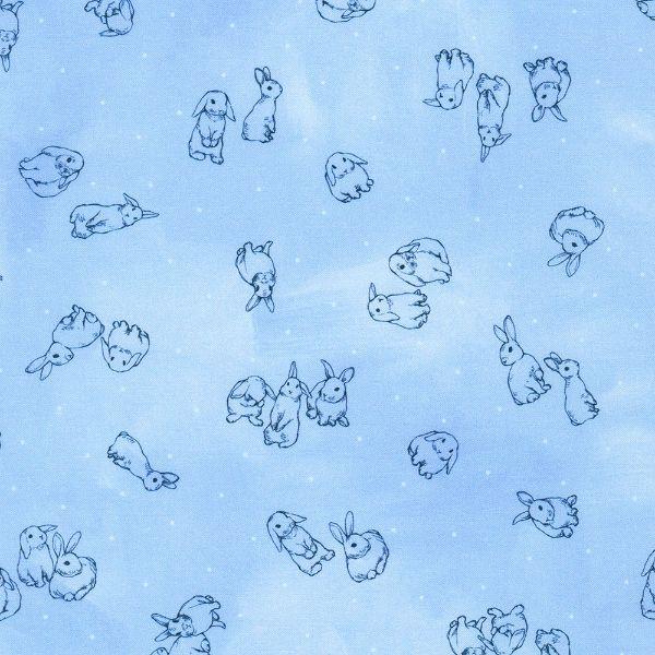 Blue w Mini Navy Bunnies