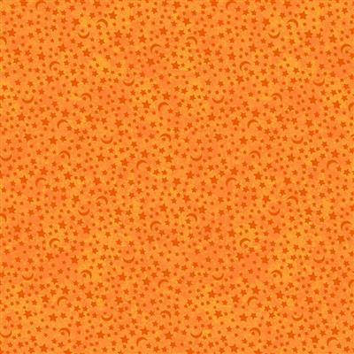 Tonal Moons & Stars on Orange