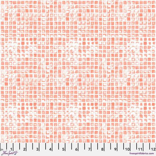 Peachy Pink Square Grid