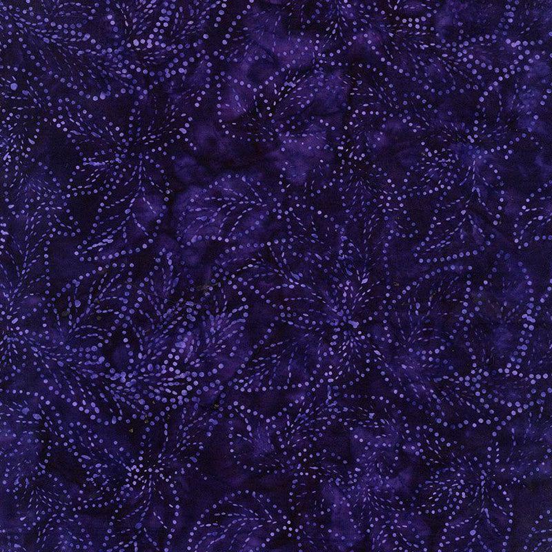 Grape Purple Dots & Lines Leaves Abstract