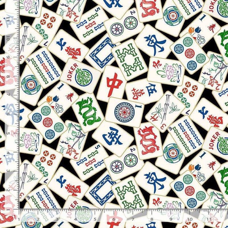 Mah Jong Tiles on Black