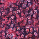 Hoffman Red Violet Batik Leaves