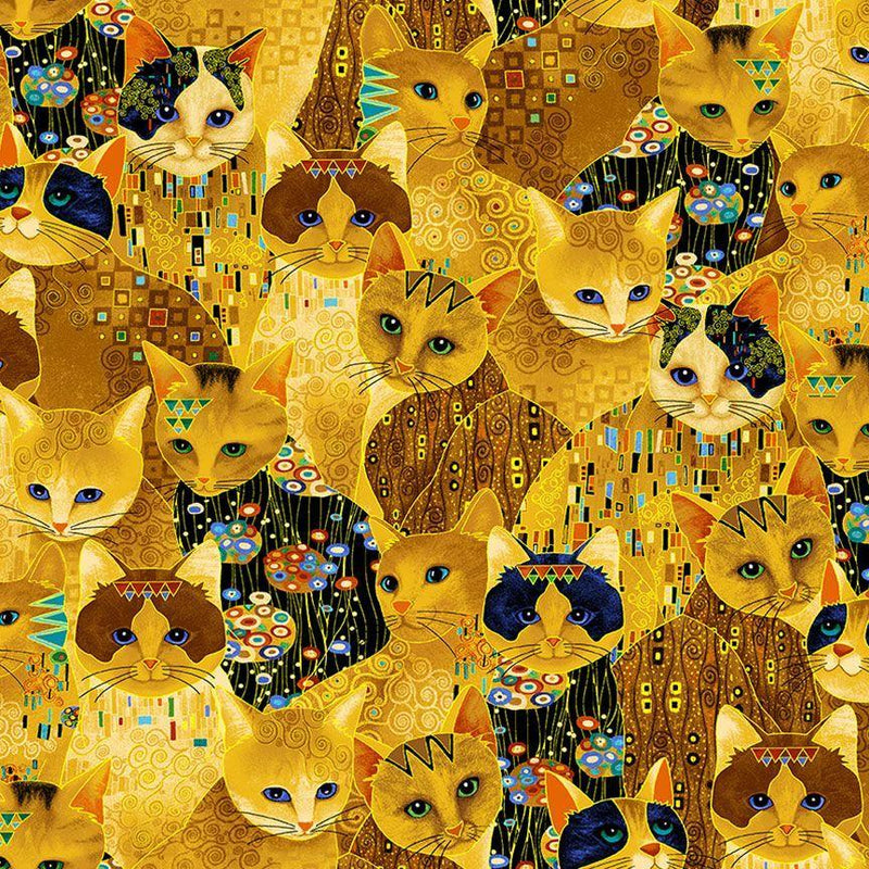 Golden Bejeweled Cats Packed Cleo