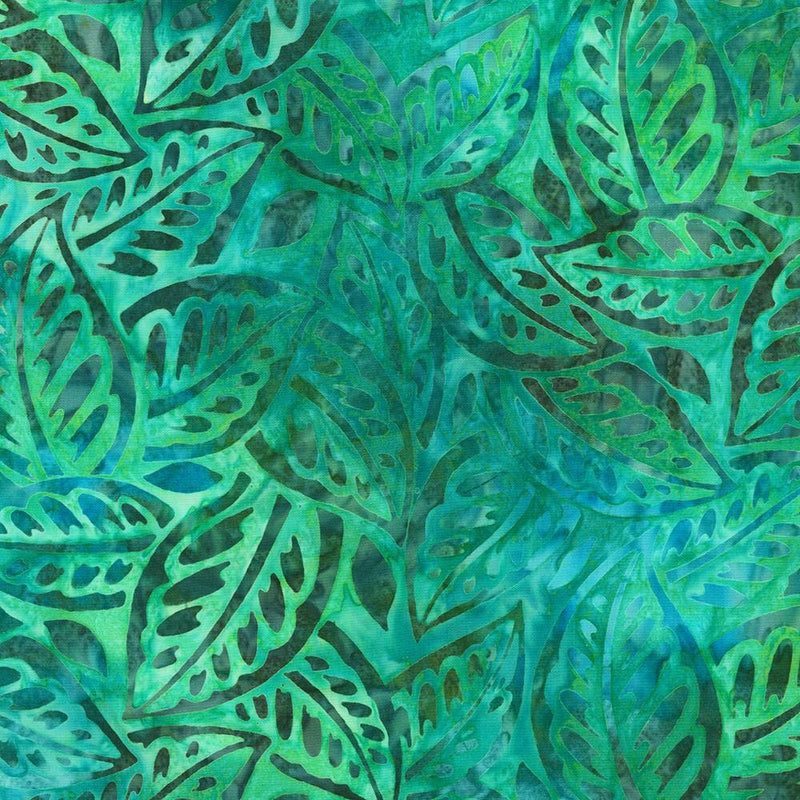 Green w Large Leaves Tonal