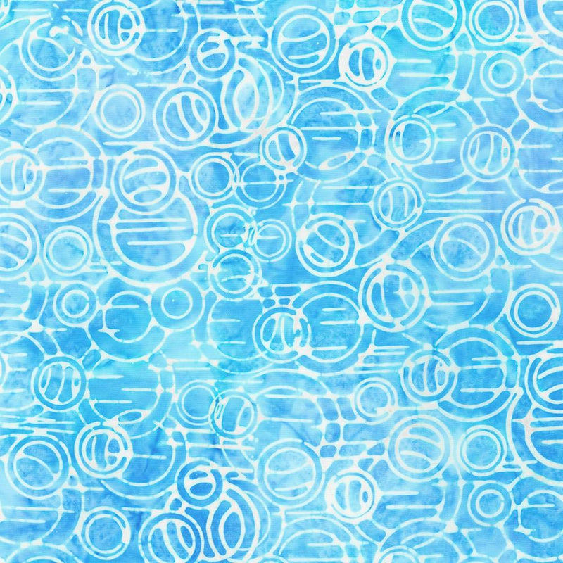 Light Blue w Lined Circles Bubble Blues