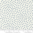 Navy Stars w Leaf Sprigs on Cream