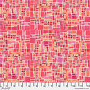 Pink & Peach Broken Grid w White Lines