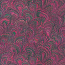 Red Violet Marble Paisley w Green and Pin