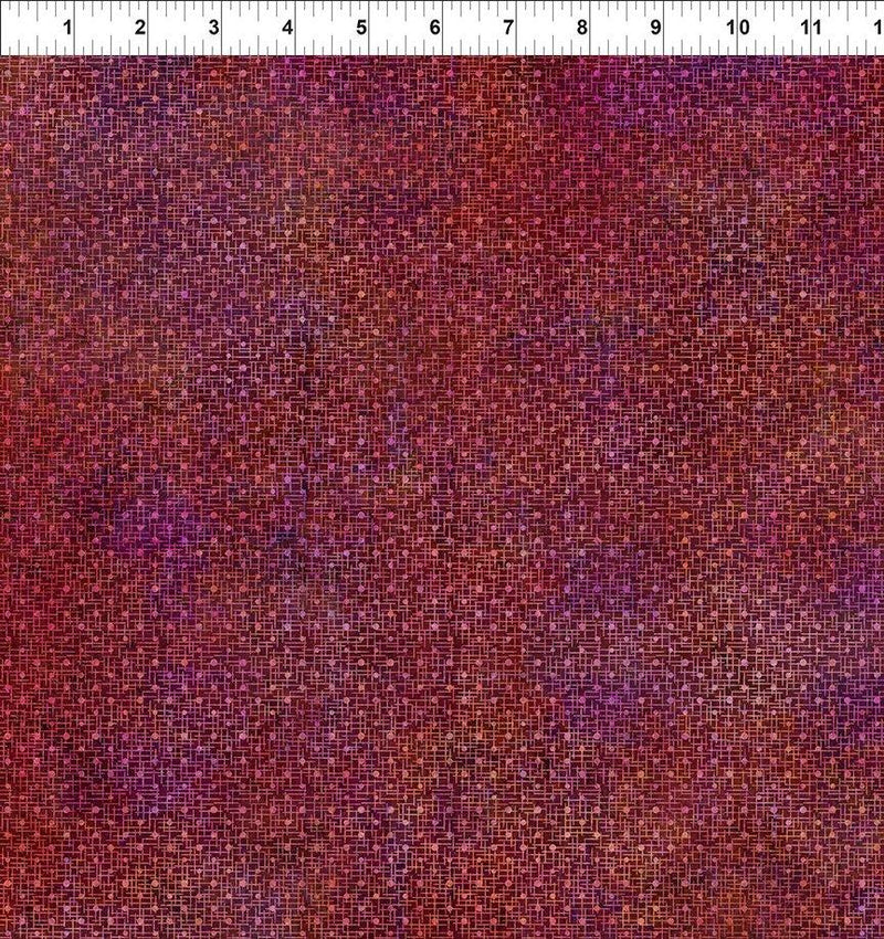Red Violet w Dots on Lines, Mini, Hint of Magenta, Orange & Purple