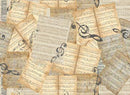 Sheets of Music w Treble Cleft in Tans and Black
