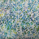 White w Blue Green Leaves Hint of Purple