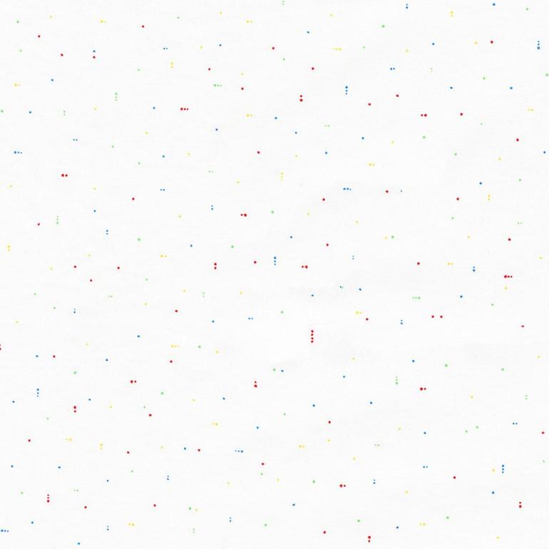 White w Multi Micro Mini Dots Sprinkles