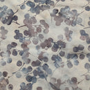 White w Taupe Purple Leaves Hint of Gray