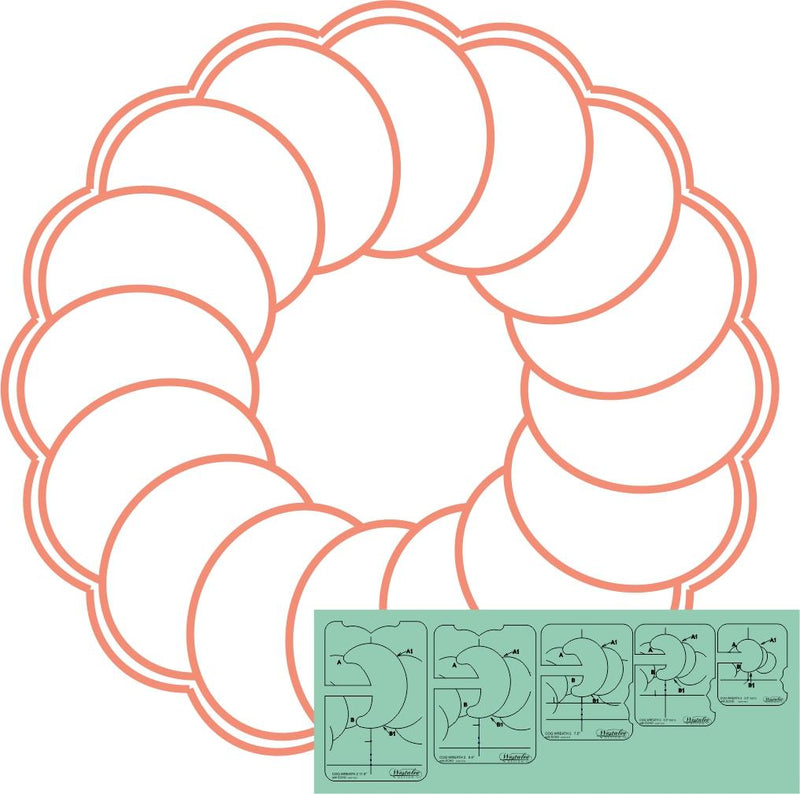 Wreath 2 w Echoes Set of 5 Circle on Quilts HS